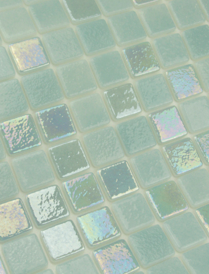 Chavon Pale Green Pearl Glass Mosaic
